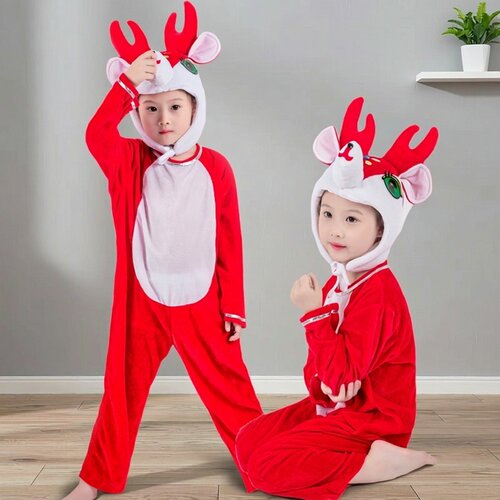 圣诞衣服儿童小红鹿cos服元旦幼儿园小鹿演出服舞蹈服话剧绘本剧6