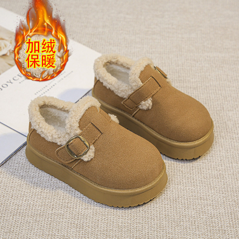 儿童雪地棉2025新款冬季鞋子女童雪地靴大童棉鞋加绒加厚冬鞋爆款