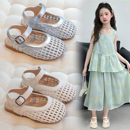 女童鞋子儿童公主包头凉鞋2025新款女宝夏季夏款软底中大童小女孩