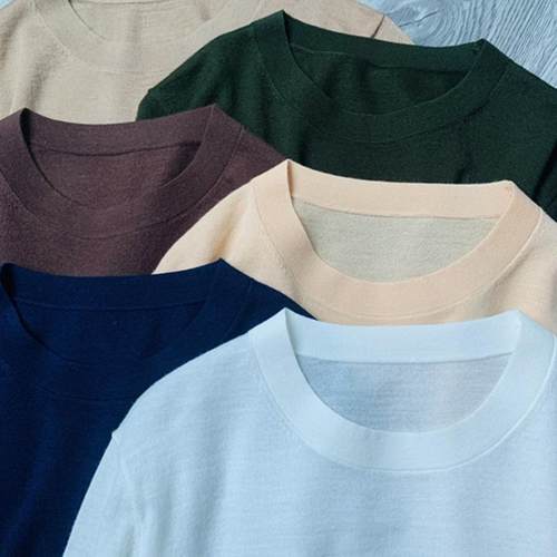 羊毛套头圆领通勤针织衫