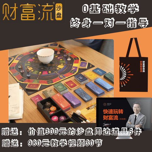 新版财富流沙盘自由版2.0财富流游戏现金流升级版财商桌游卡牌 - 封面