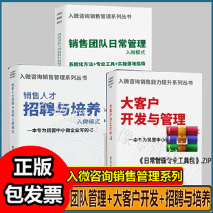 销售团队日常管理销售人才招聘与培养大客户开发与管理全3册