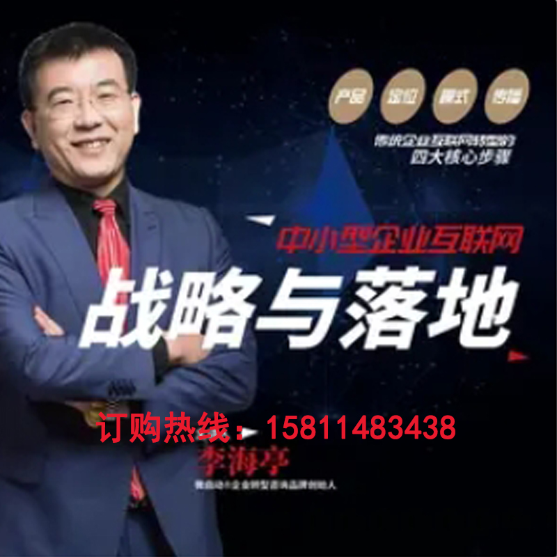 正版包票李海亭中小型企业互联网战略与落地网络课程非dvd人间4.5