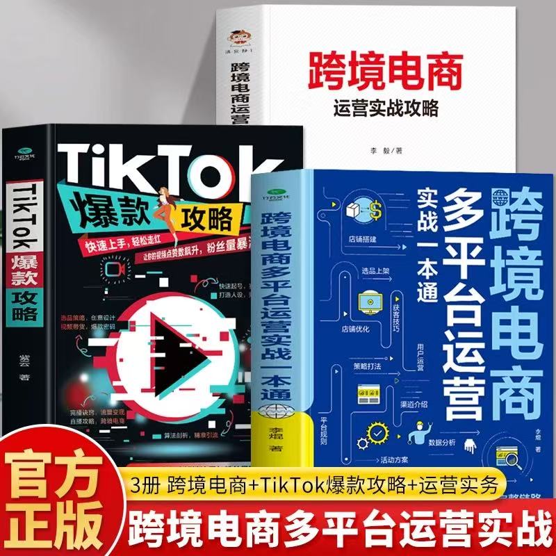 跨境电商+tiktok爆款攻略+跨境电商运营实战+抖音电商+视频号跨境电商运营实战攻略 如何做跨境电商外贸电商海外跨境店铺运营书籍