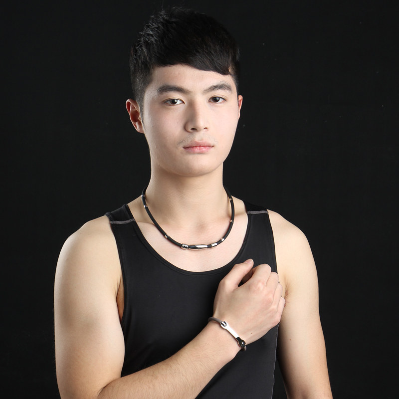 GENUINE SPORTS TITANIUM COLLAR CERVICAL SPINE LOWERING BLOOD PRESSURE ANTI-FATIGUE ANTI-RADIATION NECKLACE HEALTH CARE MAGNETIC NECKLACE ENERGY NECK RING