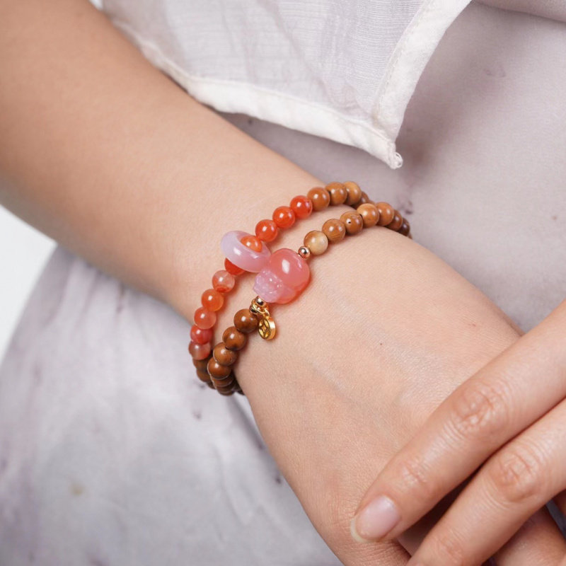 库克南红手串库克搭配南红玛瑙盐