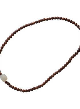 金丝檀6m纤细佛珠手链简约和田玉