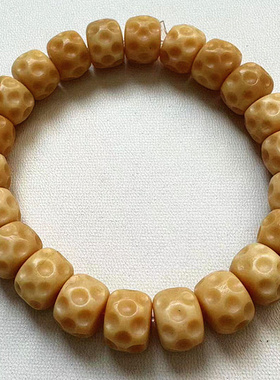 骆驼骨手串老料雕刻星球陨石坑手