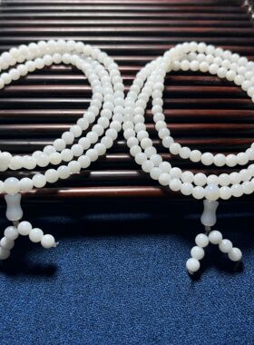 精品玉化海贝壳6mm手链海贝水透
