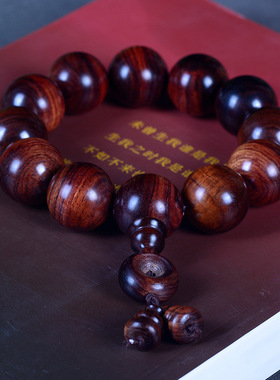 老挝黄花梨印尼紫檀柳佛珠沉水手