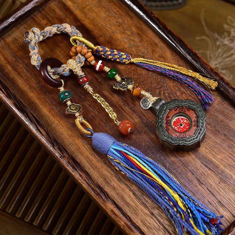 藏式文玩包包挂件牛皮外壳吊坠挂