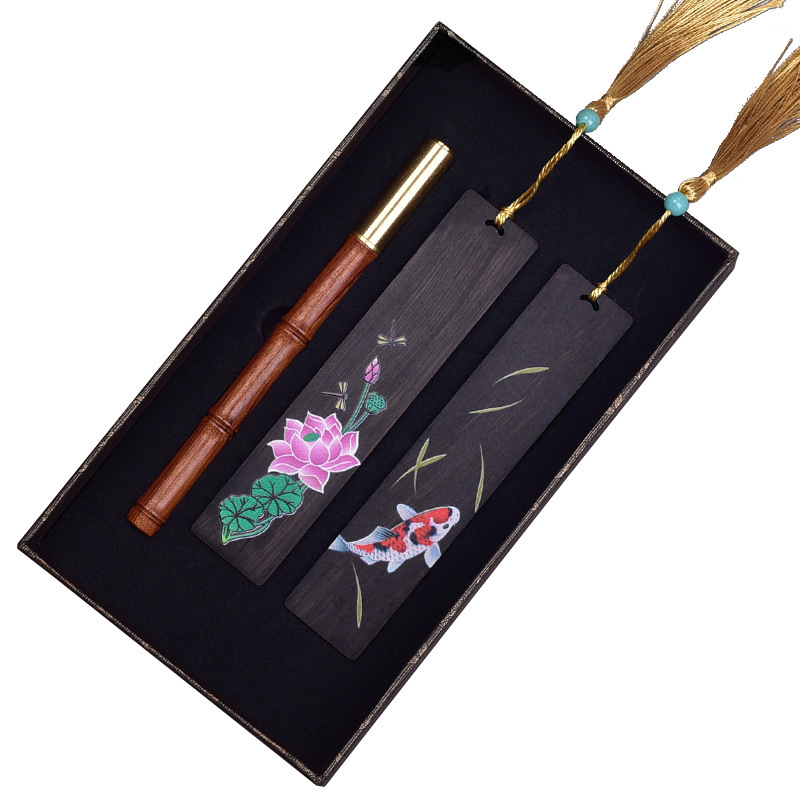 中国风竹子书签红木复古典文创创