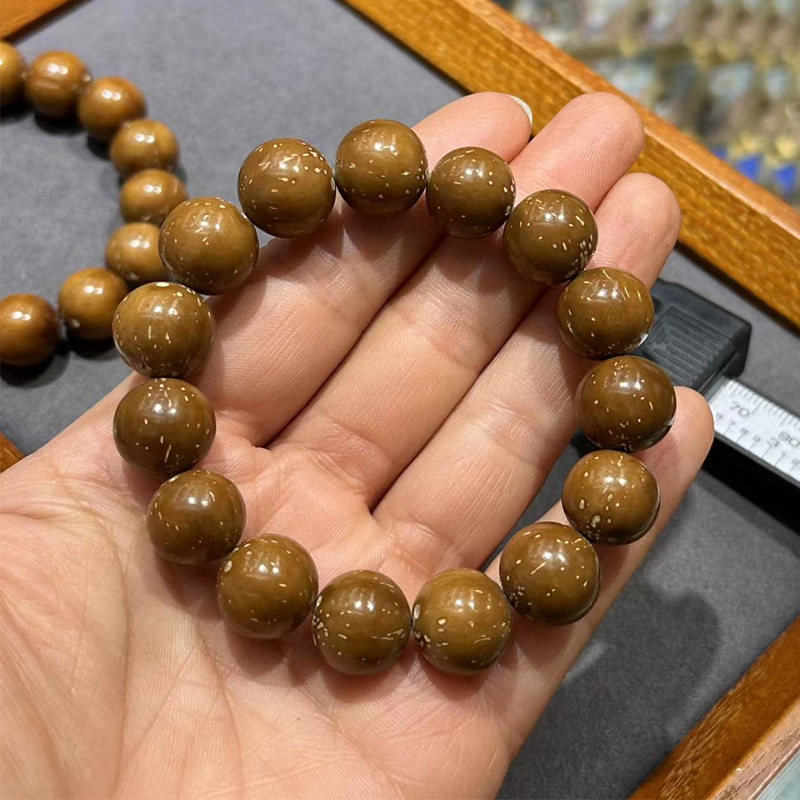 天然紫金鼠手串单圈圆珠子光洙黄