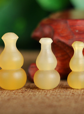 藏式天然羊角小葫芦DIY配件佛珠