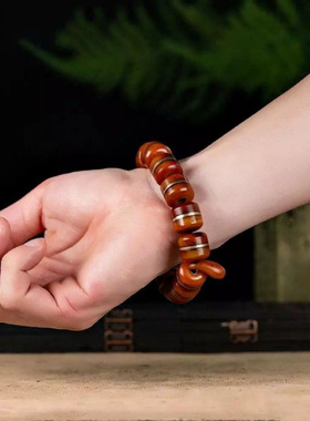 藏式老料牦牛骨手链男士手串回流