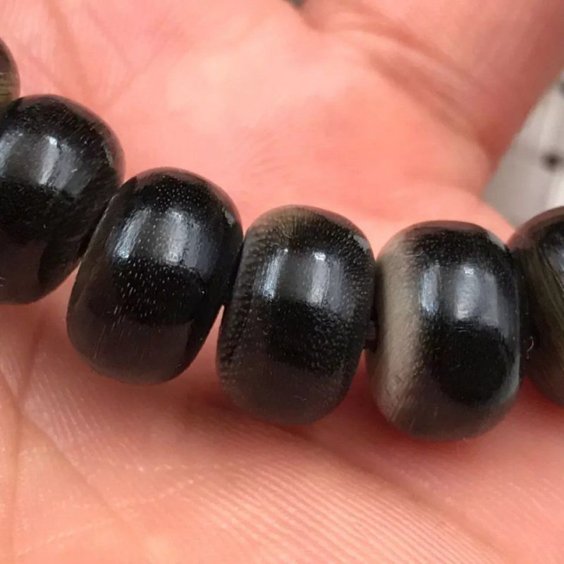 文玩收藏真品黑驴蹄子单圈手串手链佛珠念珠吊坠手把件无事牌 - 封面