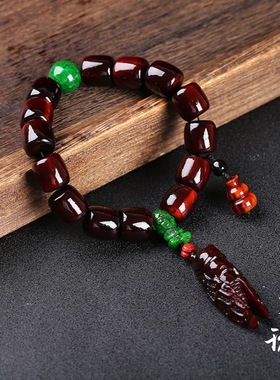 藏式牦牛角文玩手串男盘玩牛角手