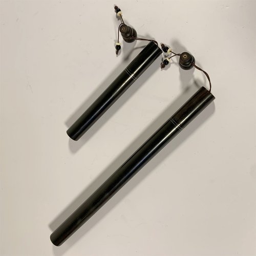 古风堂紫光檀木香筒实木拔口镶嵌