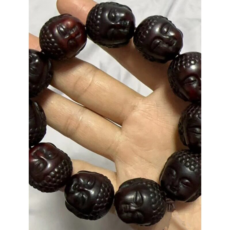 藏式做旧牦牛角雕刻宝宝佛手串手链男款文玩手串文玩佛珠DIY配饰