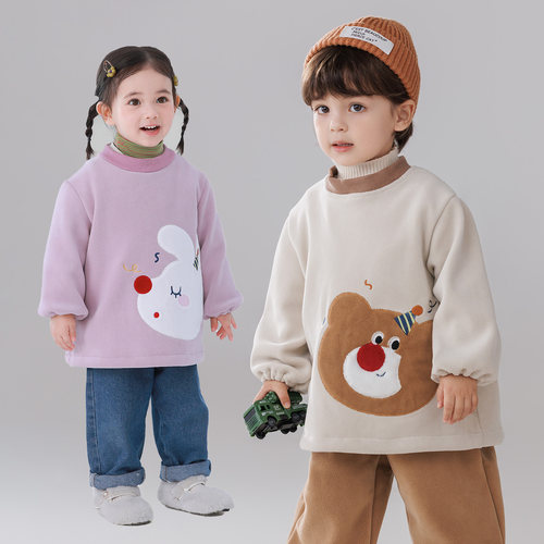 女童奥粒绒罩衣长袖羽绒服罩衫