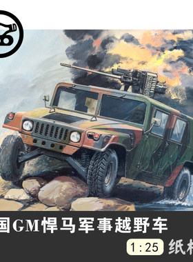 军武宅美国悍马越野车纸模型