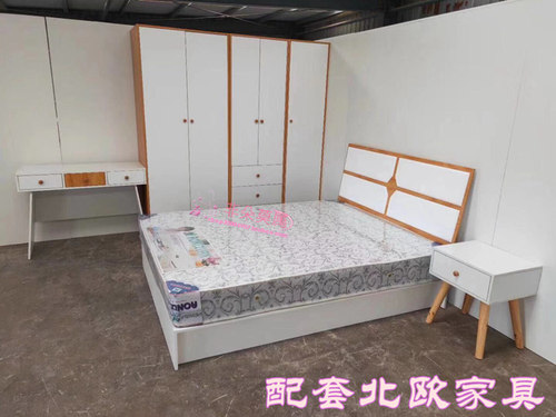 刨花板双人床厂家包