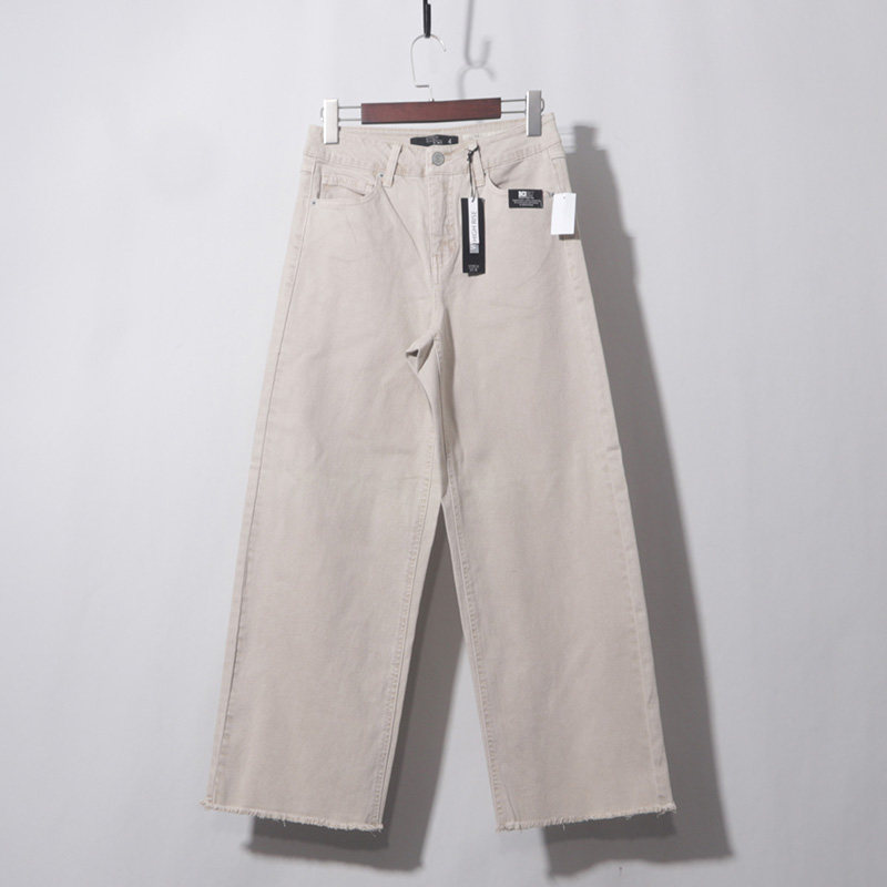 卡其毛边直筒高腰九分遮胯阔腿牛仔裤女初秋显瘦梨型身材直筒裤,女装/女士精品,牛仔裤,淘宝优惠券,粉丝福利购,淘宝优惠卷