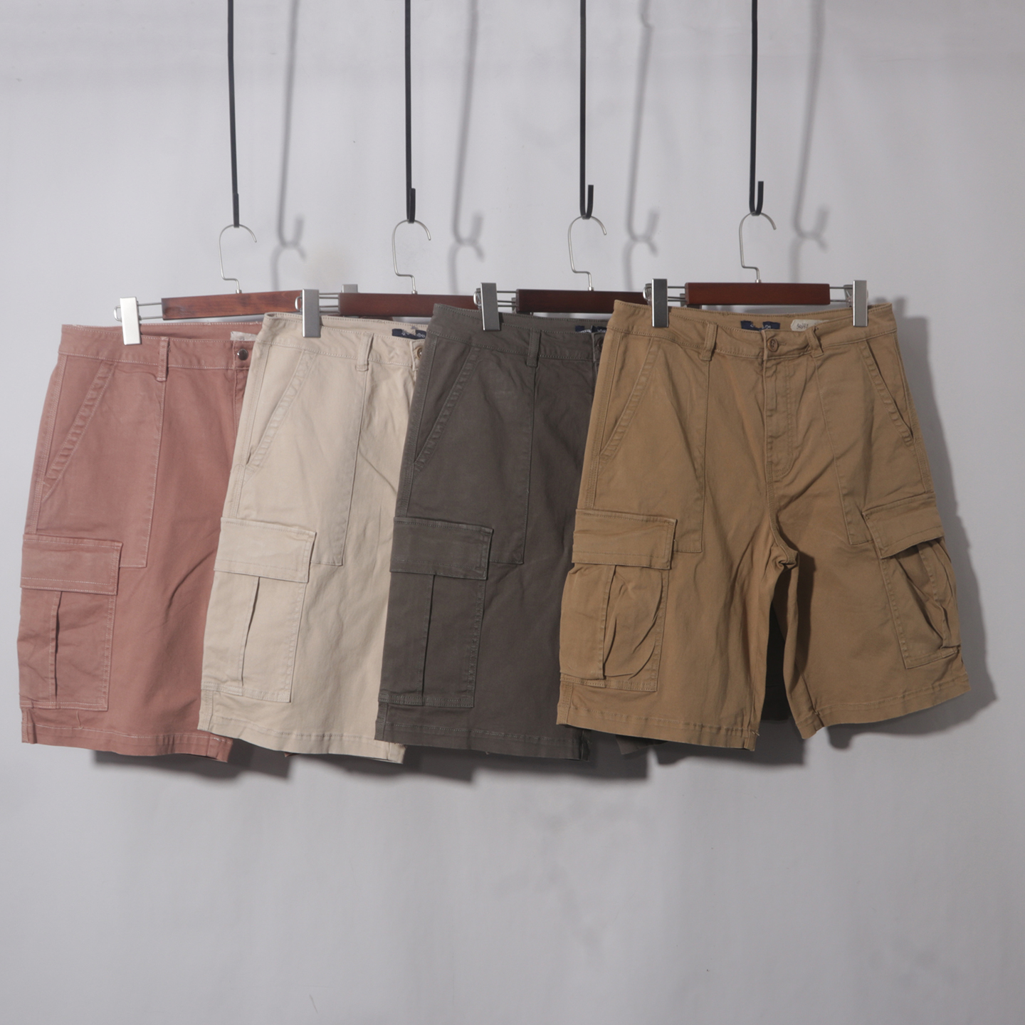 工装短裤美式阔腿工装五分牛仔短裤女低腰夏新款显瘦直筒裤