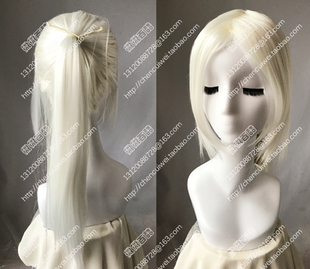 COS假发 唐门 炮哥 剑侠情缘网络版三 白色长发 造型款 后扎马尾