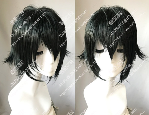 cosplay假发 卡米尔 凹凸世界 黑色 翻翘收脸短发 动漫假发