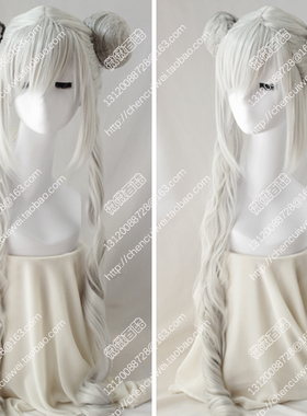 cosplay假发 月野兔 银灰色 月亮女神 女王 美少女战士 双发包款