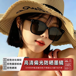 墨镜女款2026新款防紫外线偏光带度数高级感适合方圆脸太阳眼镜