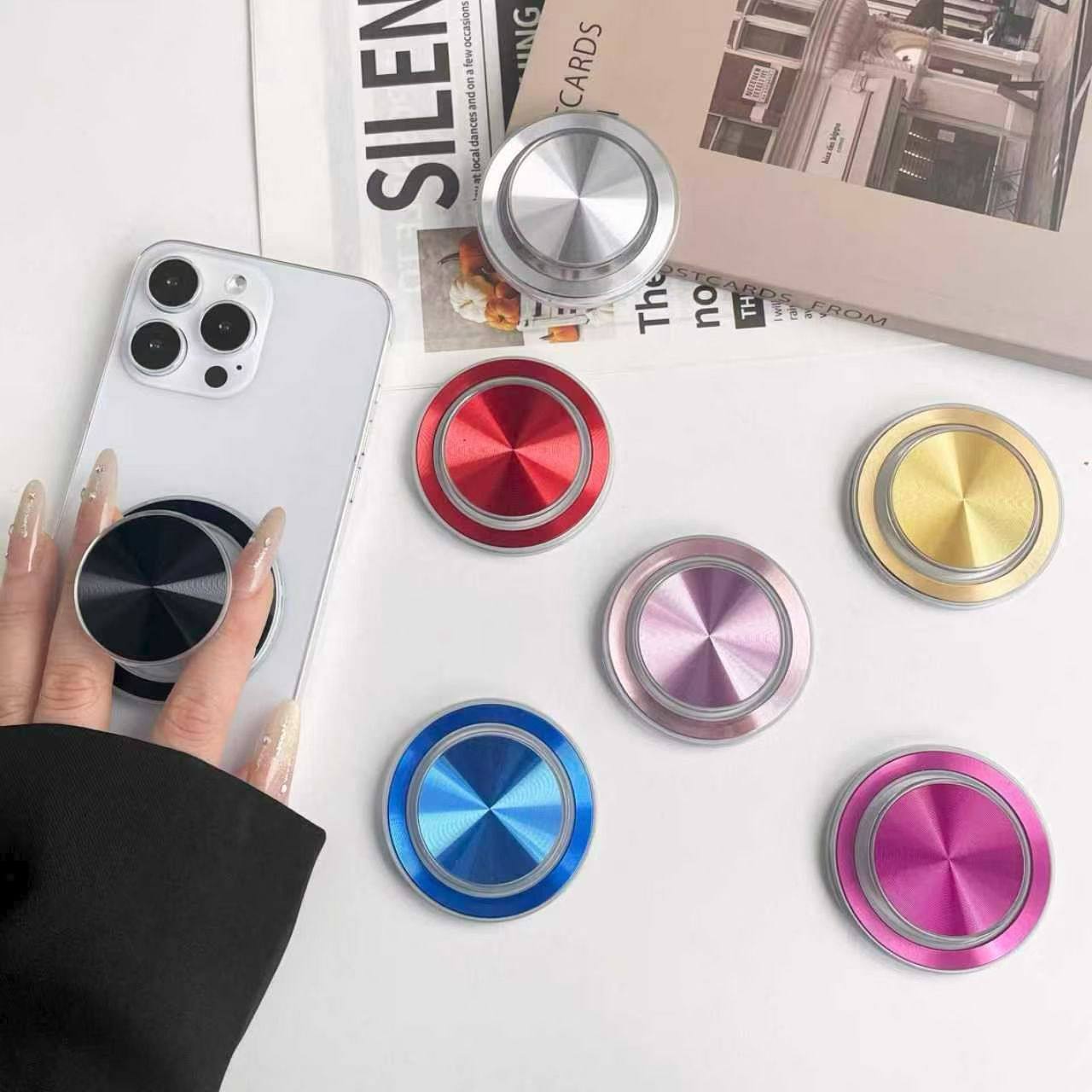 创意极光CD纹磁吸手机气囊支架桌面可伸缩吸附式背贴高级magsafe,3C数码配件,手机支架/手机座,淘宝优惠券,粉丝福利购,淘宝优惠卷