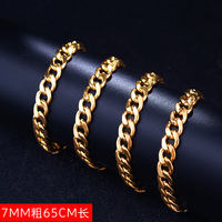 Hip-hop necklace for men, European and American street style, individualistic Korean style, simple student hip-hop dance girls, stainless steel chain thumbnail 8