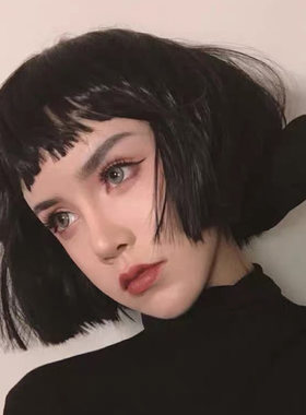 假发女短直发杀手同款自然黑色
