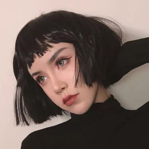 假发女短直发杀手同款自然黑色