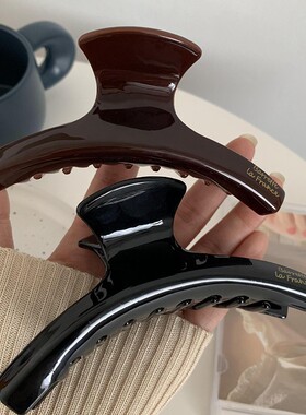 2024新款高端法式醋酸发抓夹中超大号后脑勺盘发夹鲨鱼夹子高级感