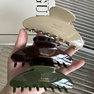 2024新款 春秋高级感醋酸抓夹大号鲨鱼夹简约盘头发饰后脑勺发夹女