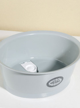 欧思丽塑料洗脸洗头盆带排水孔的盆沥水洗菜洗衣盆椭圆形洗脚盆