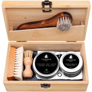 FAMACO鞋油套装黑色无色通用真皮保养油抛光鞋蜡擦皮鞋护理亮光油