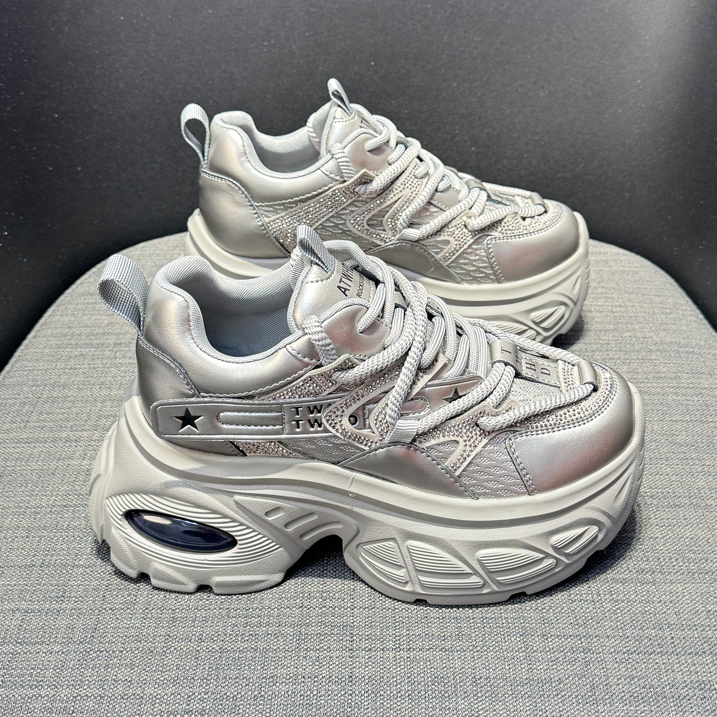 8CM香港正品内增高老爹鞋女2025秋冬新款小个子厚底松糕运动女鞋