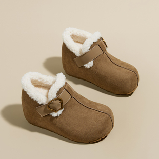 厚底毛毛加绒雪地靴 女2025秋冬新款 8CM香港正品 内增高全包勃肯鞋