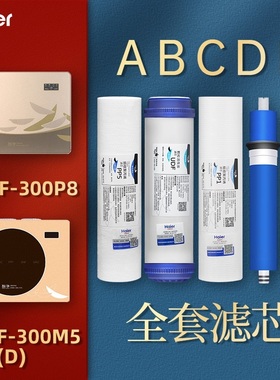 海尔施特劳斯净水器滤芯HSNF-300P8/P2(N)/M5(D)/B1F家用净化过滤