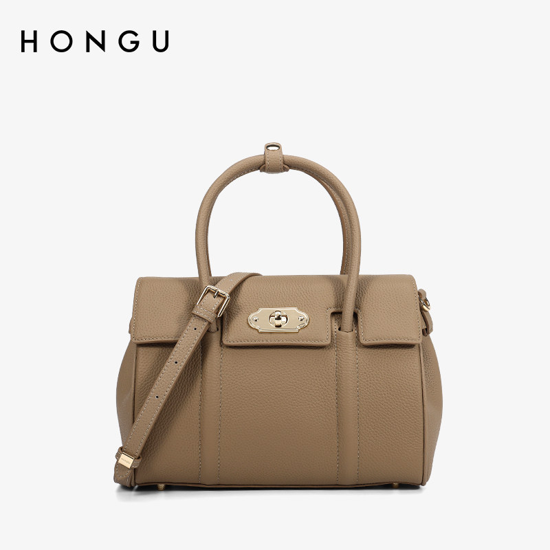 红谷包包2023新款真皮高级感单肩手提包通勤大容量斜挎手拎包女包