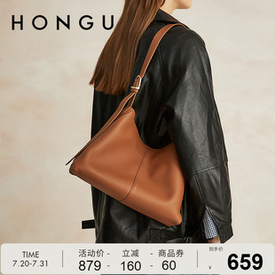 质感真皮腋下包通勤上班牛皮单肩hobo包女士包 红谷包包女2025新款