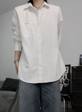 Purposeful 帅气白衬衫宽松微厚春秋休闲