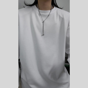 purposeful 白T恤打底衫叠穿百搭针织上衣