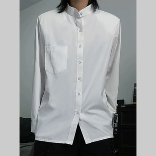 purposeful 立领白衬衣长袖上衣