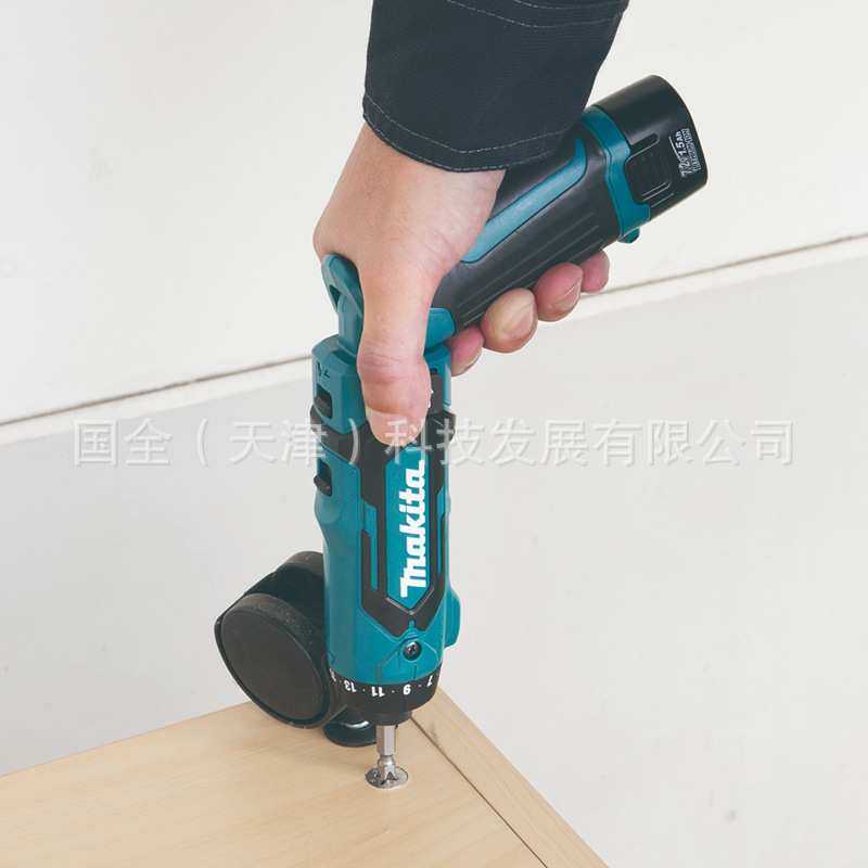 Makita牧田充电工具DF012DSE/Z充电式起子机折叠直式两用7.2V锂电