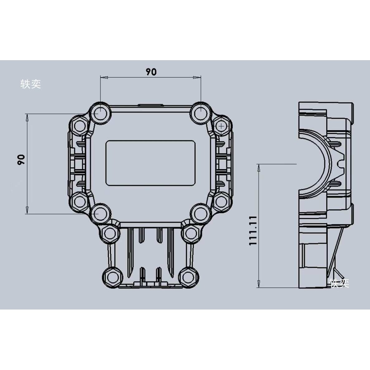 机械撒肥机施肥器后置变速箱齿轮箱撒肥播种配件铝壳箱